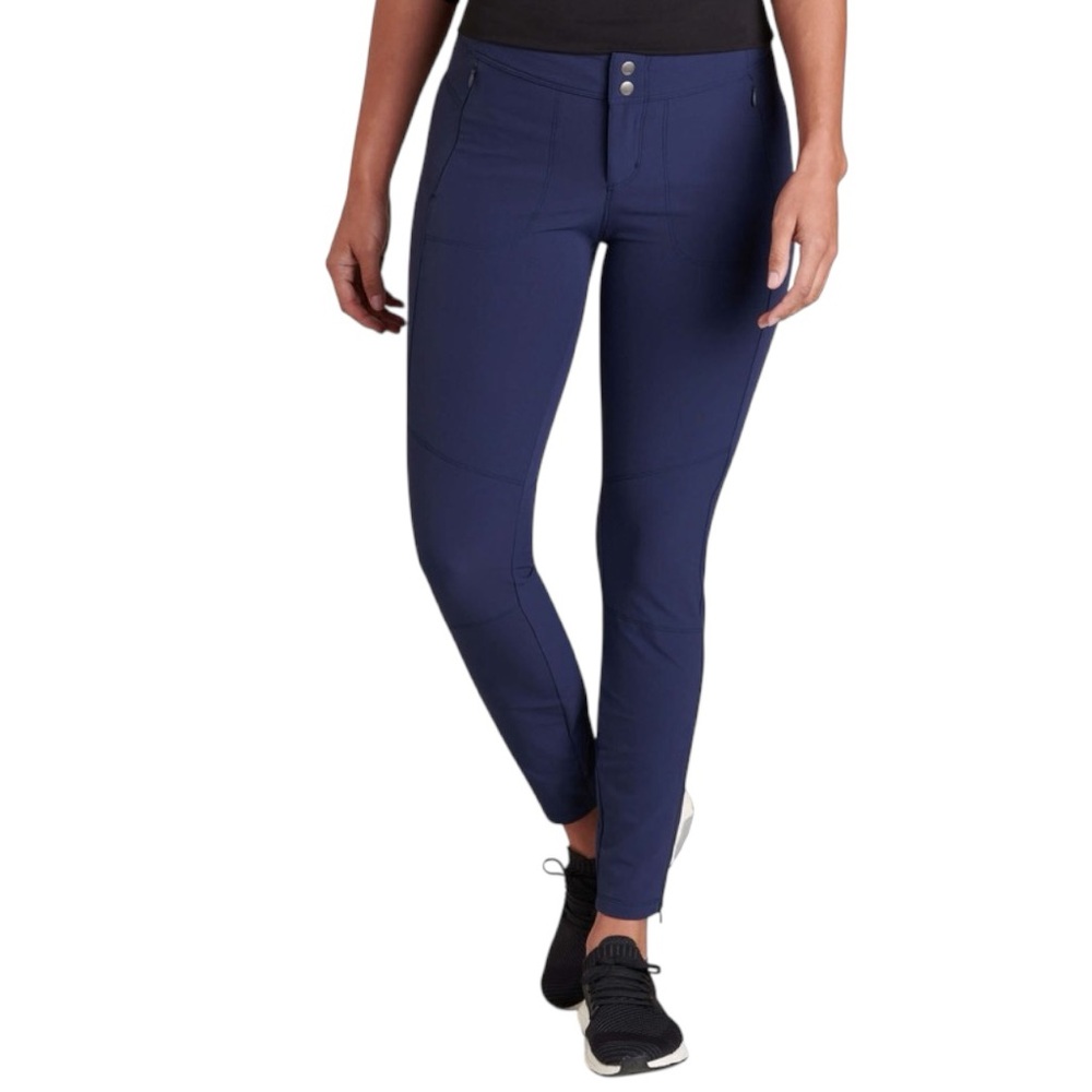 KUHL Indigo Blue Transcendr Zip Hiking Outdoors Adventure Softshell Skinny Pants